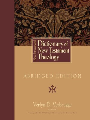 cover image of New International Dictionary of New Testament Theology